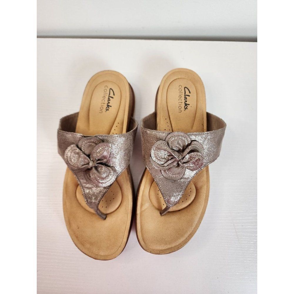 Clark's Collection Women's Leather Sandals, Size 8, Brown